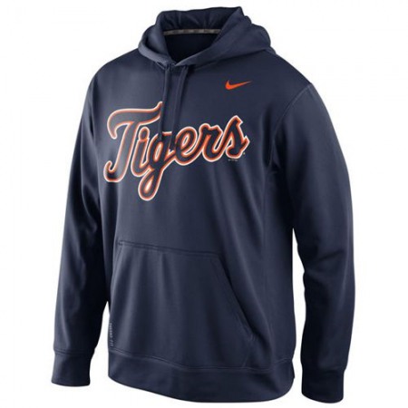 Detroit Tigers Men's KO Wordmark Perfomance Navy MLB Hoodie