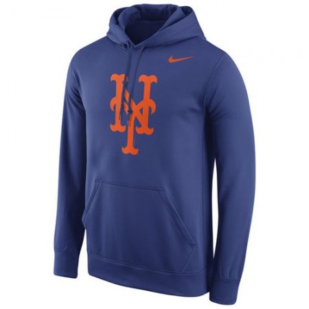 New York Mets Logo Performance Pullover Royal MLB Hoodie