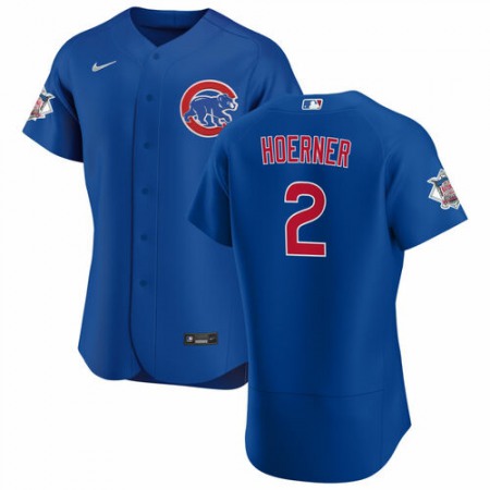 Youth Chicago Cubs #2 Nino Hoerner Blue Flex Base Stitched Jersey