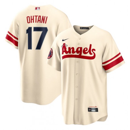Youth Los Angeles Angels #17 Shohei Ohtani 2022 Cream City Connect Stitched Jersey