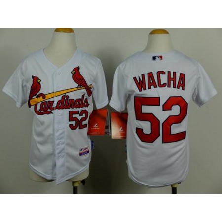 Cardinals #52 Michael Wacha White Cool Base Stitched Youth MLB Jersey