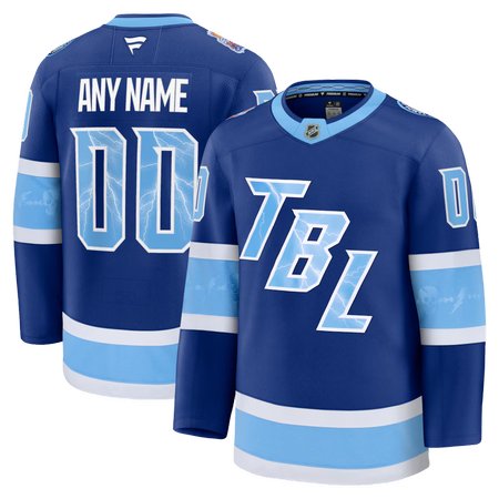Men's Tampa Bay Lightning Custom Blue 2026 NHL Stadium Series Premium Jersey