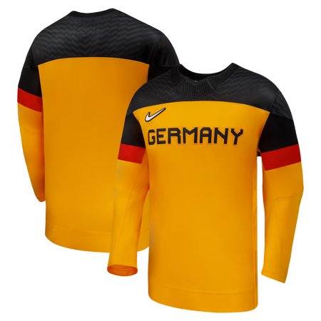 Men's Germany Hockey Nike Gold 2026 Away Replica Jersey
