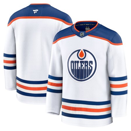 Men's Edmonton Oilers White Away Premium Jersey