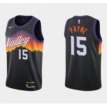 Men's Phoenix Suns #15 Cameron Payne Black City Edition Stitched Jersey