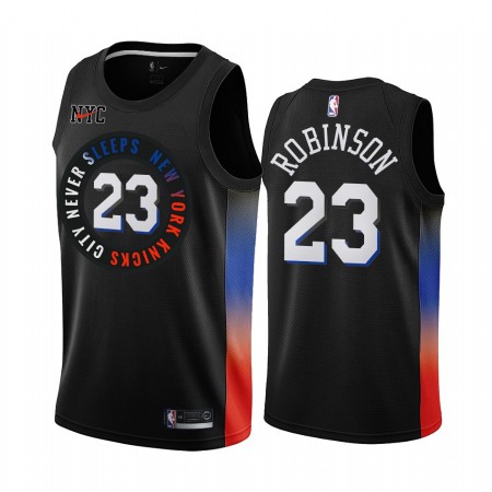 New Yok Knicks #23 Robinson 2020 Black City Edition Stitched Swingman Jersey