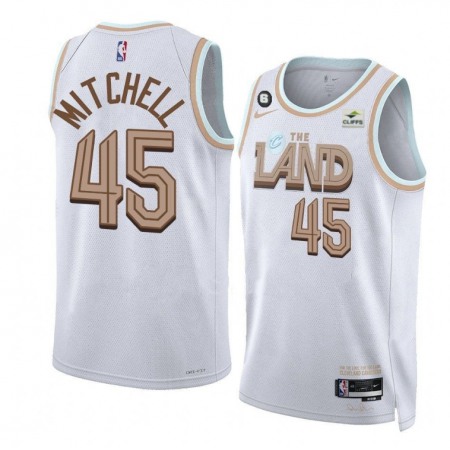 Men's Cleveland Cavaliers #45 Donovan White 2022/23 City Edition With NO6. Patch Stitched Jersey