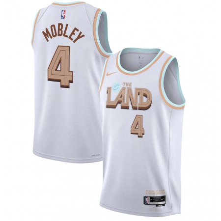 Men's Cleveland Cavaliers #4 Evan Mobley 2022/2023 White City Edition Stitched Basketball Jersey