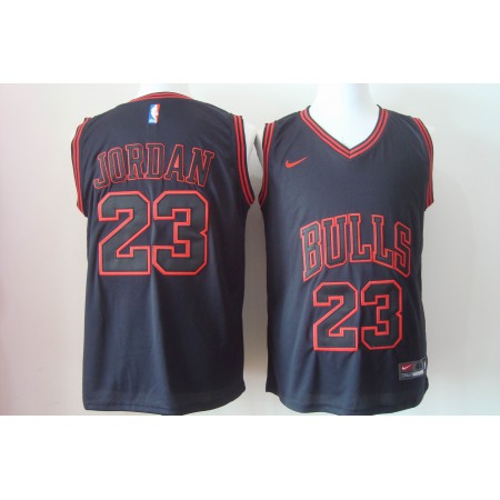 Men's Chicago Bulls #23 Michael Jordan 2017 Black Bulls Fashion Stitched NBA Jersey