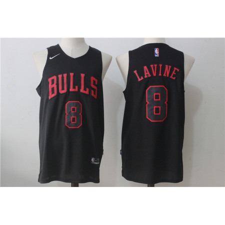 Men's Chicago Bulls #8 Zach LaVine Black Fashion Stitched NBA Jersey