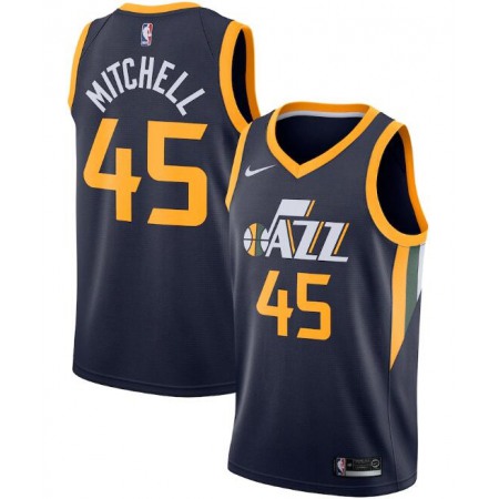 Men's Utah Jazz #45 Donovan Navy Icon Edition Swingman Stitched Jersey