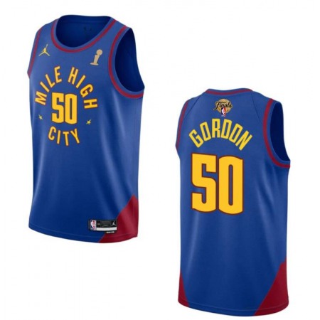Men's Denver Nuggets #50 Aaron Gordon Blue 2023 Finals Champions Statement Edition Stitched Basketball Jersey