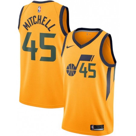 Men's Utah Jazz #45 Donovan Gold Statement Edition Swingman Stitched Jersey