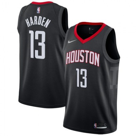 Men's Houston Rockets #13 James Harden Black Swingman Statement Stitched NBA Jersey