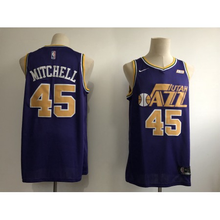Men's Utah Jazz #45 Donovan Purple Swingman Stitched NBA Jersey