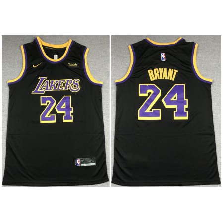 Men's Los Angeles Lakers #24 Kobe Bryant Black Stitched NBA Jersey