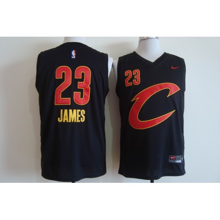 Men's Cleveland Cavaliers #23 LeBron James Black Stitched NBA C Jersey