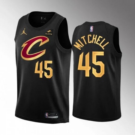 Men's Cleveland Cavaliers #45 Donovan Black Stitched Jersey
