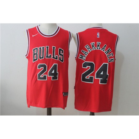 Men's Chicago Bulls #24 Lauri Markkanen Red Stitched NBA Jersey