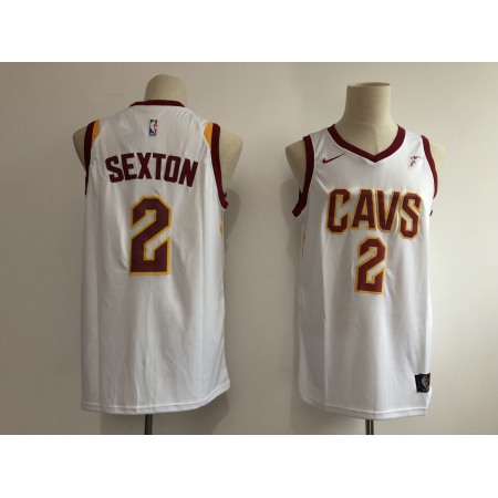 Men's Cleveland Cavaliers #2 Collin Sexton White Authentic Stitched Jersey