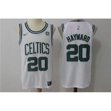 Men's Boston Celtics #20 Gordon Hayward White Stitched NBA Jersey
