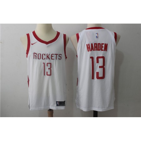 Men's Houston Rockets #13 James Harden White Stitched NBA Jersey