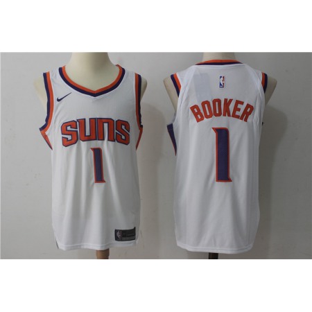 Men's Phoenix Suns #1 Devin Booker White Stitched NBA Jersey