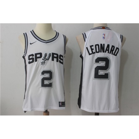 Men's San Antonio Spurs #2 Kawhi Leonard White Stitched NBA Jersey