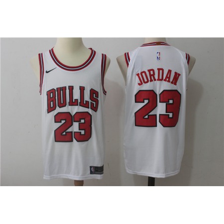 Men's Chicago Bulls #23 Michael Jordan White Stitched NBA Jersey