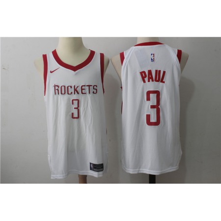 Men's Houston Rockets #3 Chris Paul White Stitched NBA Jersey