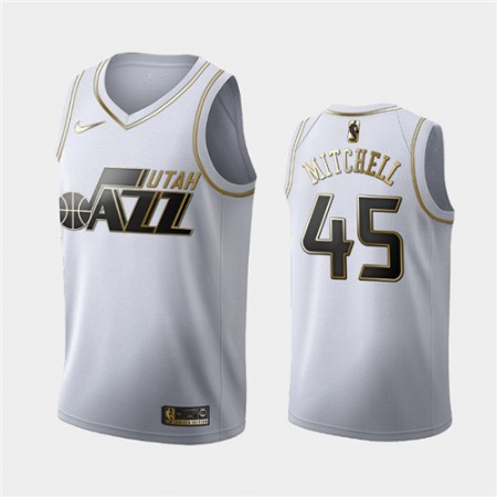 Men's Utah Jazz #45 Donovan White 2019 Golden Edition Stitched NBA Jersey