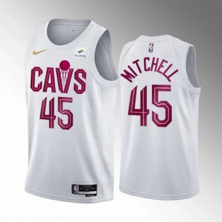 Men's Cleveland Cavaliers #45 Donovan White Stitched Jersey