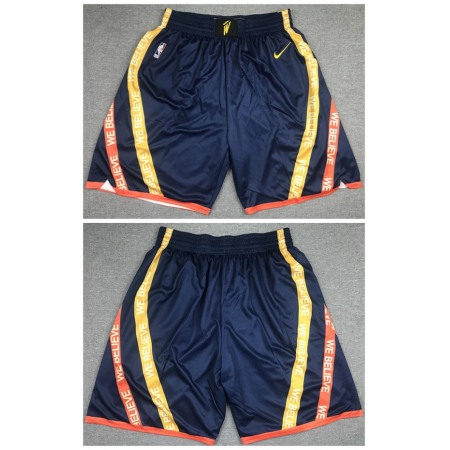 Men's Golden State Warriors Navy Shorts(Run Small)
