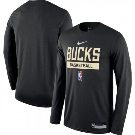 Men's Milwaukee Bucks Black 2022/23 Legend On-Court Practice Performance Long Sleeve T-Shirt