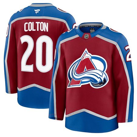 Men's Colorado Avalanche #20 Ross Colton Burgundy Home Premium Jersey