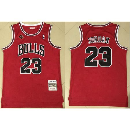 Women's Chicago Bulls #23 Michael Jordan Red 1997-98 Hardwood Classics Authentic Player Jersey