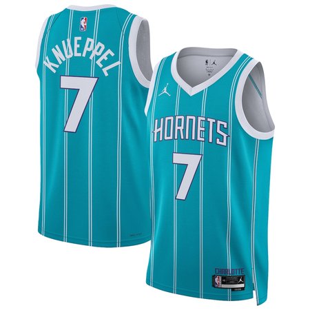 Youth Charlotte Hornets #7 Kon Knueppel Nike Teal Swingman Icon Edition Jersey