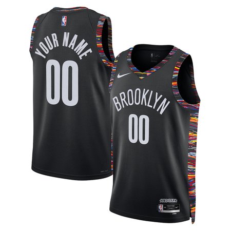 Youth Brooklyn Nets Nike Black 2025/26 City Edition Swingman Custom Jersey