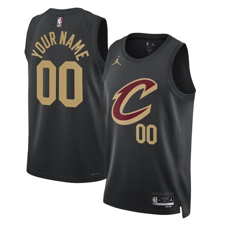 Youth Cleveland Cavaliers Jordan Brand Black 2022/23 Swingman Custom Statement Edition Jersey