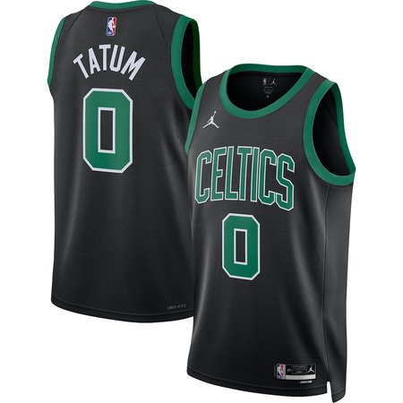 Men's Boston Celtics #0 Jayson Tatum Jordan Brand Black Swingman Statement Edition Jersey
