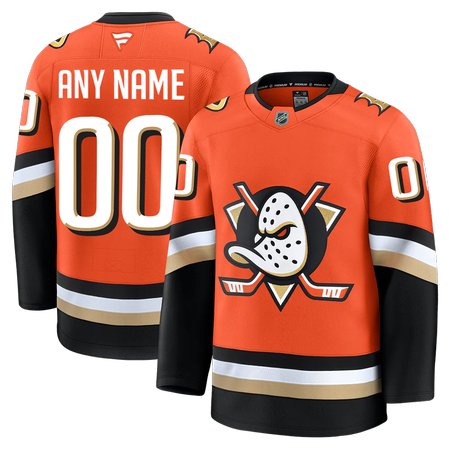 Men's Anaheim Ducks Orange Home Premium Custom Jersey