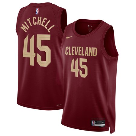 Women's Cleveland Cavaliers #45 Donovan Mitchell Nike Wine Swingman Icon Edition Jersey