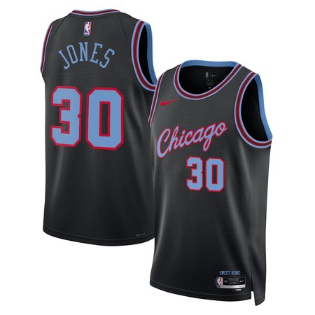 Youth Chicago Bulls #30 Tre Jones Nike Black 2025/26 City Edition Swingman Jersey