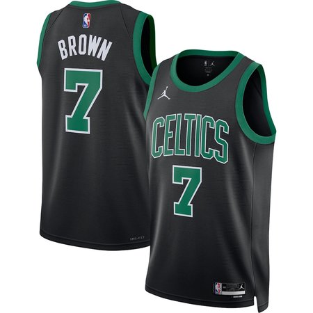 Youth Boston Celtics #7 Jaylen Brown Jordan Brand Black Swingman Statement Edition Jersey