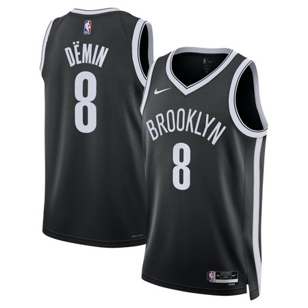 Women's Brooklyn Nets #8 Egor Demin Nike Black Swingman Icon Edition Jersey