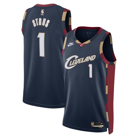 Men's Cleveland Cavaliers #1 Max Strus White Nike Association Edition Swingman Jersey