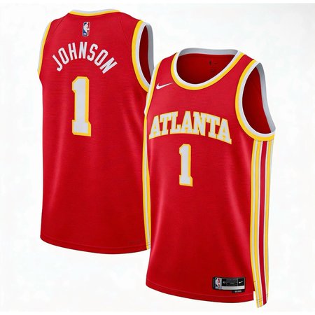 Youth Atlanta Hawks #1 Jalen Johnson Nike Red Swingman Icon Edition Jersey