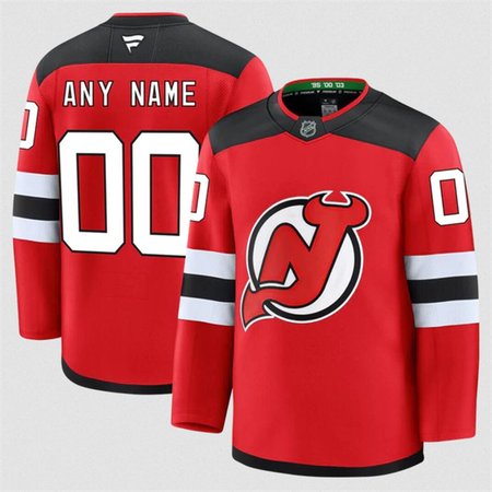 Youth New Jersey Devils Custom Red 2024-25 Home Stitched Hockey Jersey