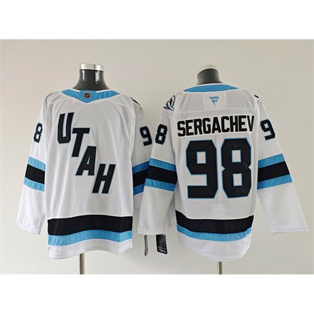 Youth Utah Mammoth #98 Mikhail Sergachev White 2025 Stitched Jersey