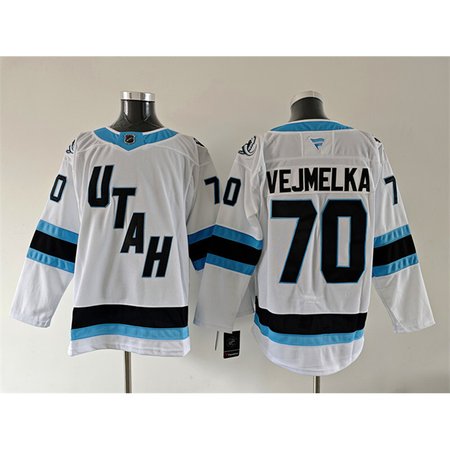 Youth Utah Mammoth #70 Karel Vejmelka White 2025 Stitched Jersey